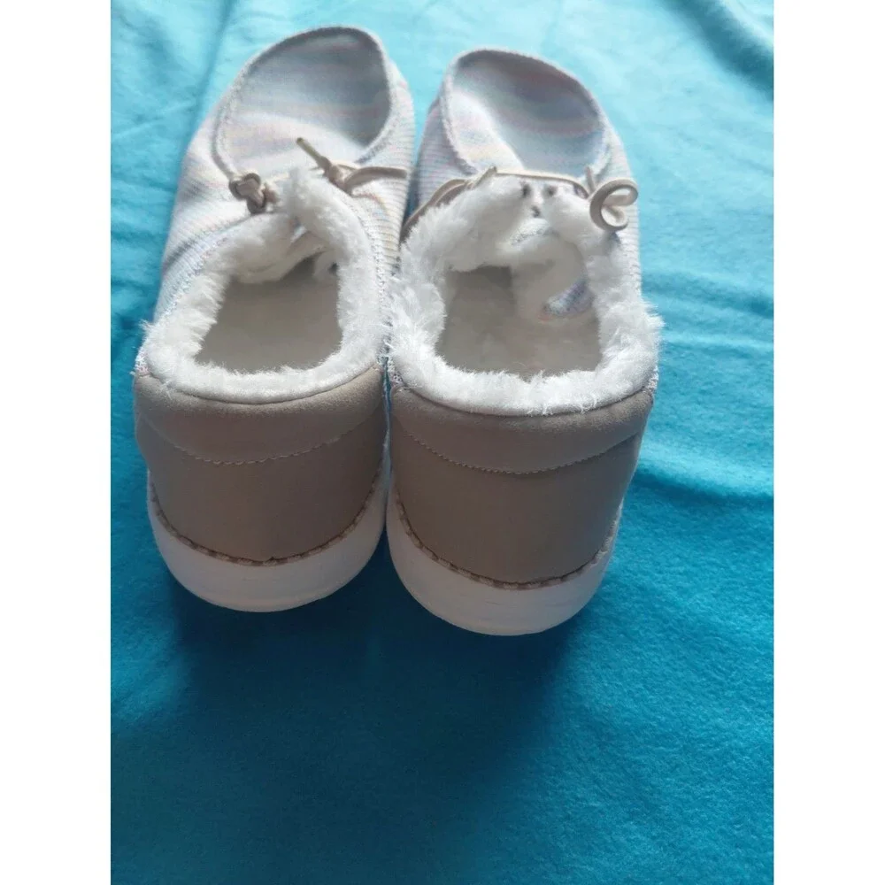 Shein Multicolor Slip On Boat Shoes With Fur Size Eu 39 Us8.5-9